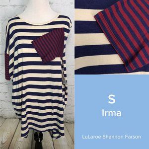 NWT Lularoe Irma Short Sleeve Top Blouse Shirt